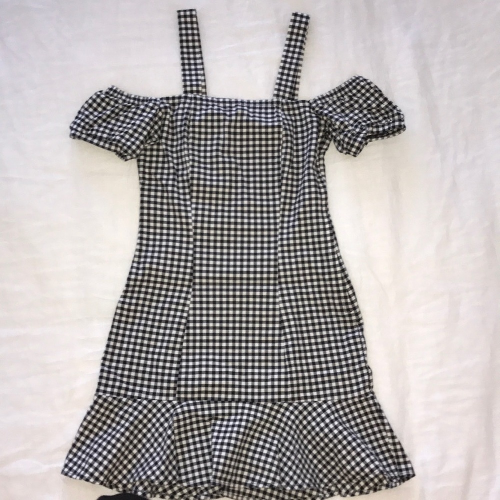 Gingham print summer dress